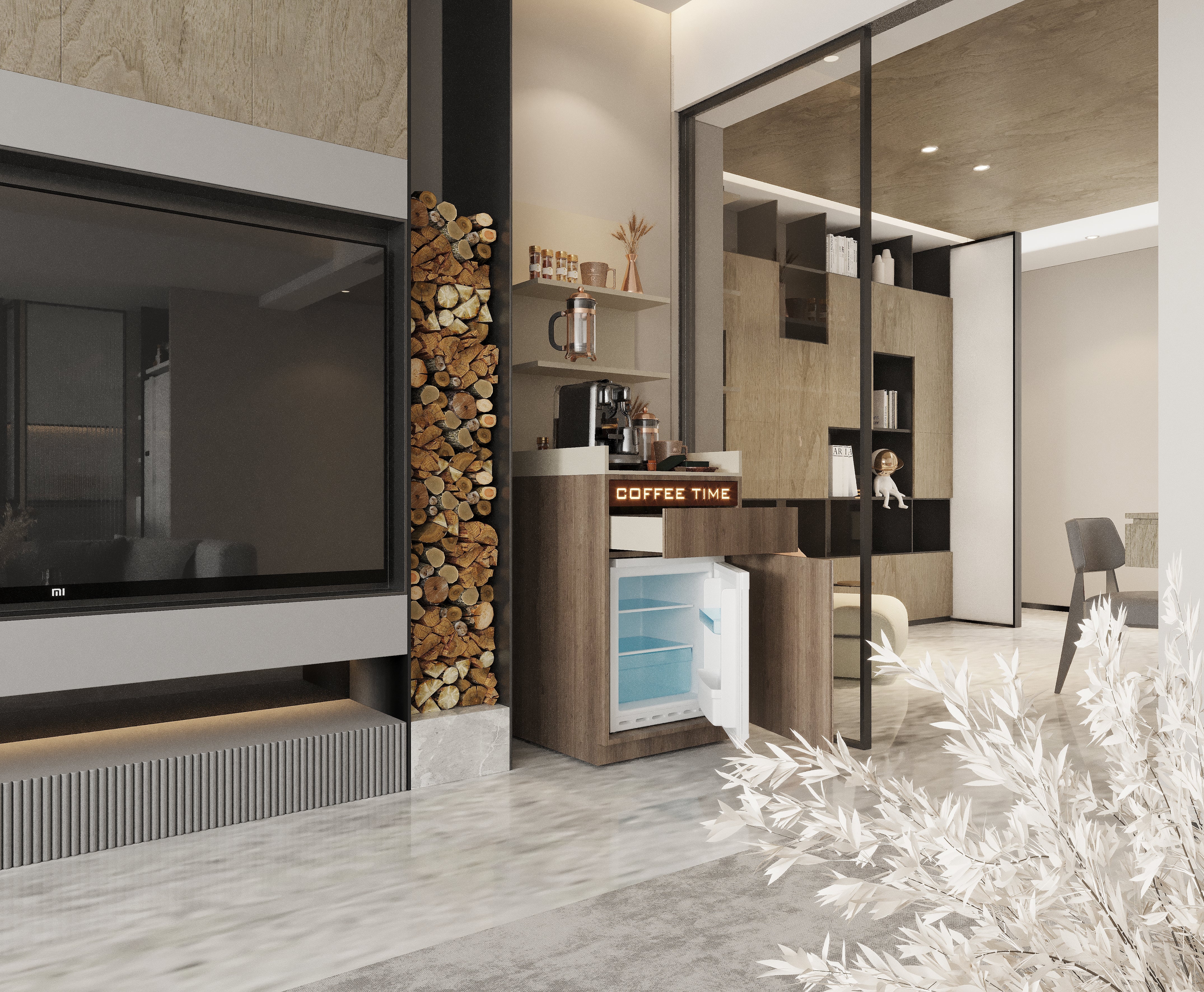The Executive Series with Shelf with fridge
