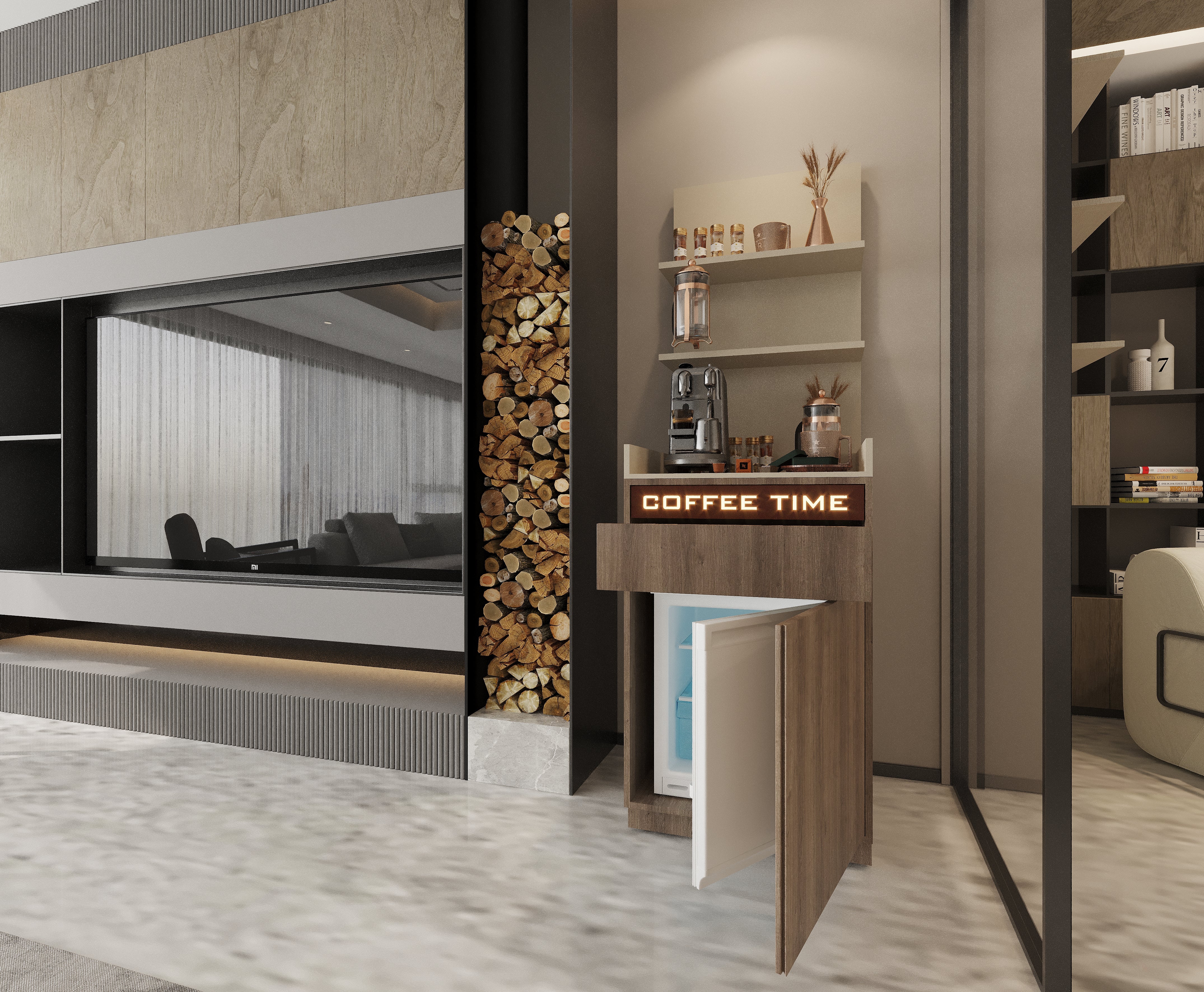 The Executive Series with Shelf with fridge
